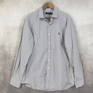 Polo Ralph Lauren Mens Casual Shirt XL Classic‎ Fit Preppy Academia Check Plaid